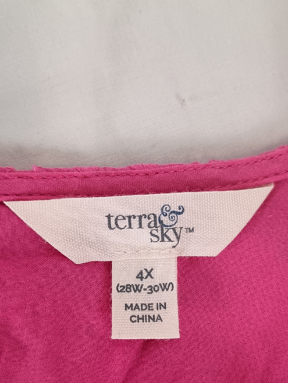 Women's Plus Size 4X Eyelet Ruffle Sleeve Babydoll Dress Hot Pink Cottage - Picture 4 of 8